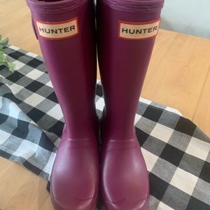 Girls size 2/3 hunter boots purple